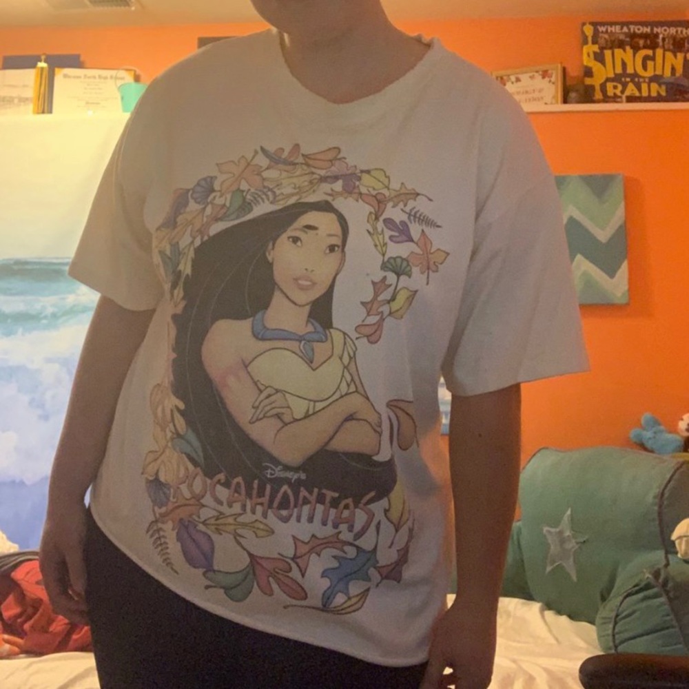 Vintage Disney Pocahantas movie promo merch tee